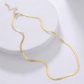 (New)kyrim tainle Teel nake chain necklace for women men minimalit gold color choker neck chain 2022 trend jewelry gift hot. 
