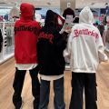 American Spider-Man Sweatshirt Men's American Hiphop Heavy Stiff Cardigan Jacket Spring and Autumn Design Hoodie.