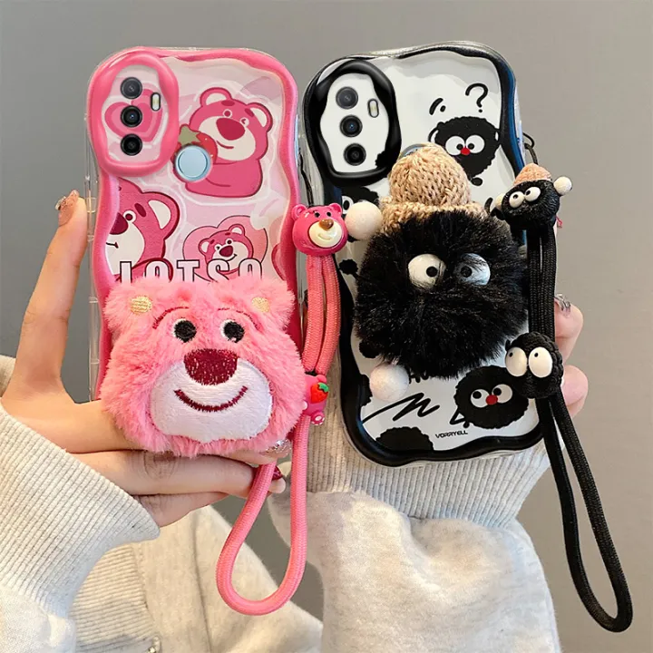 Olige%20Case%20For%20OPPO%20F11%20A32%20A33%20A39%20A53%20A54%20A55%20A57%20A58%20A60%20A74%20A77%20A78%20A79%20A93%20A94%20A95%20A96%20F19S%20F17%20F19%20Pro%20Reno%204%205%206%207%20Lite%207Z%20Realme%20V23%20Fashionable%20and%20Cute%20Cream%20Plush%20Phone%20Case%20with%20Six%20Animal%20Types%20Pacha%20Dog%20Strawberry%20Bear%20phone%20case%20back%20cover%20-%20Image%204