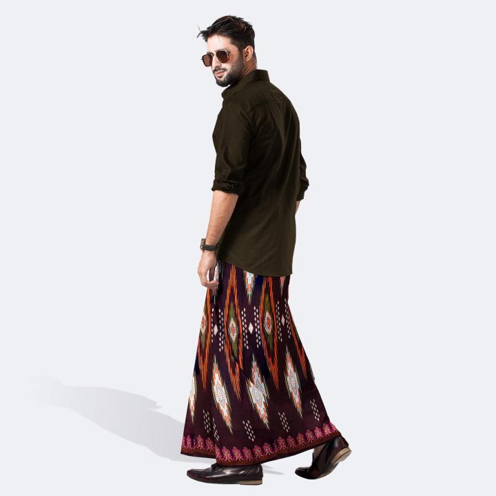 AMANAT%20SHAH%20LUNGI%20FOR%20MEN%20/%20LINEN%20BATIK%20PRINT%20LUNGI%20STITCHED%20(5%20HAND)%20-%20Image%202