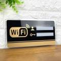 WiFi Sign Sticker Mirror Account Password Handwriting Reusable Acrylic Wall Stickers Notice Board Sign for Home Store Restaurant Accessories.