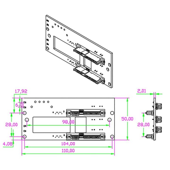 Dual%202.5inch%20Hard%20Drive%20Backplane%20NAS%20Chassis%20Adapter%20Plate%20Large%204D%20Power%20Supply%20Storage%20Server%20Backplane%20-%20Image%202