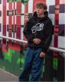 Y2K Fashion Symbol print Harajuku Loose Casual Zipper Hoodie man Cardigan Sweatshirt oversized High Streetwear hiphop Warm Tops.