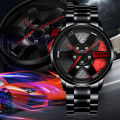 Mens Watches Car Wheel Fashion Sport Quartz Mesh Rim Hub Watch. 