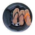 Thailand's new herringbone slippers, Vietnam rubber sandals, tire sole clamp shoes, fashionable men's casual trend, versatile. 