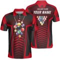 Custom 3D Funny Billiards Team Shirts For Men, Personalized Men's Billiard Polo Shirts Short Sleeve Lapel Short Polo. 