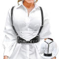Punk Leather Chest Harness Belts for Women Fashion Body Adjustable High Elastic Waist Belt Gothic Rave Clothing Accessories. 