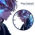 Customized Anime Wall Clock - Shoto Todoroki. 