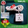 HIGH QUALITY MULTI PLUG WITH 10 FEET 40/76 CABLE (3 Core).