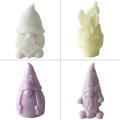 Dwarf Candle Mould Decorative Easy to use Versatile Clover Faceless Old Man Silicone Mould Flexible DIY Plaster Diffuser Stone Mould for Home decoration Arts and crafts DIY projects. 