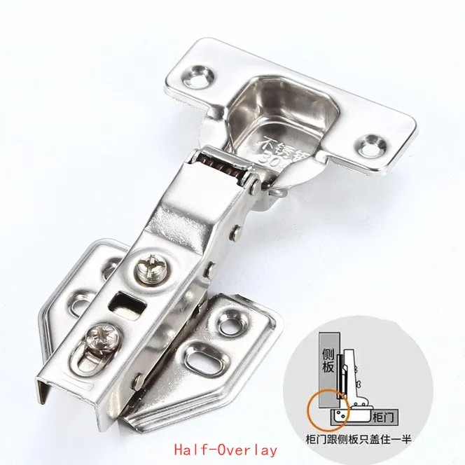 4Pcs%20Hinge%20Stainless%20Steel%20Hydraulic%20Cabinet%20Door%20Hinges%20Damper%20Buffer%20Soft%20Close%20Kitchen%20Cupboard%20Furniture%20Full/Embed%20-%20Image%205