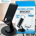 T701-Mobile stand A Folding Lifting Bracket--360° Rotatable Foldable Phone Holder Carbon Steel plate By Clean Tech. 
