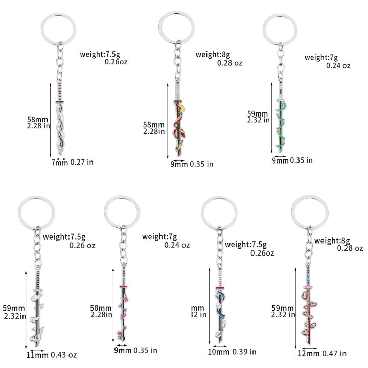 Anime%20Demon%20Slayer%20Katana%20Keychain%20Tanjiro%20Inosuke%20Agatsuma%C2%A0Zenitsu%20Key%20Ring%20Manga%20Fans%20Souvenir%20Collect%20Men%20Women%20Gift%20-%20Image%205