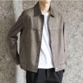 Suede Fabric Jacket Men's New Spring and Autumn Casual Korean Style Fashion Loose All-Matching Lightly Mature Men's Lapel Coat.