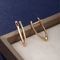 Xuping jewelry glossy V letter fashion temperament earrings women's European and American cross-border niche design earrings earrings earrings wholesale.