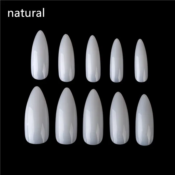 100Pcs/box%20Long%20False%20Nails%20Full%20Cover%20Almond%20Shape%20Stiletto%20Fake%20Nails%20Art%20Tips%20Acrylic%20Manicure%2010%20Sizes%20Nail%20-%20Image%204