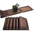 6 Dinning Table Mat With 1 Runner (6+1=7 Pcs) Table Mats Set - PVC.