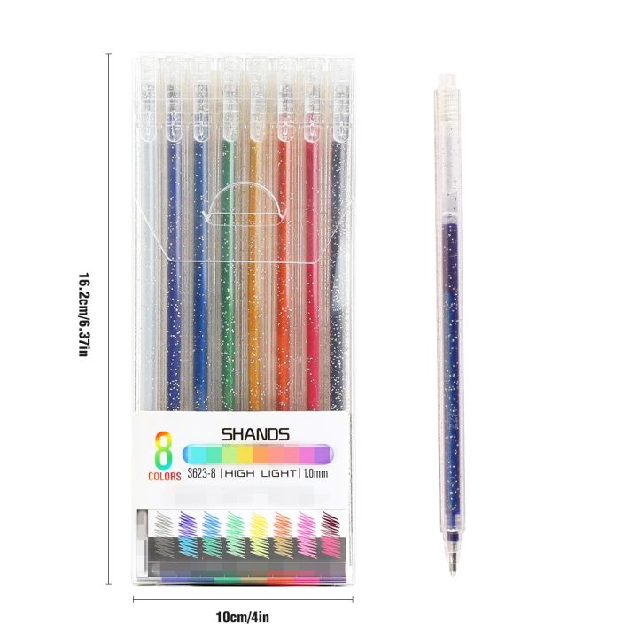 12pcs/18pcs%20Glitter%20Gel%20Pen%20Set%20with%2018%20color%20ink%20refill%20suitable%20for%20children%20adult%20coloring,%20journaling,%20art%20drawing,%20book%20doo%20-%20Image%202