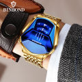 【NShisasN】Binbond Top Luxury Brand Trend Cool Men's Wrist Watch Stainless Steel Technology Fashion Quartz Watch For Men JiChe01. 