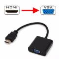PC HDTV for TV 1080p HDMI Mail vga Female Video Cable Cord Converter Adapter. 