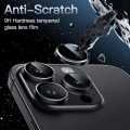 For Appe iphone 15 Pro / iphone 15 Pro Max Camera Lens Protector Tempered Glass Screen Protector, Anti-Scratch Premium Tempered Glass Film Aluminum Alloy 3D Lens Ring Cover for iphone 1 Set (Natural Titanium / Black / Blue / White).