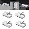 4 Ports Aluminum External Dock Multi Interface Docking Station Portable Card Reader for Laptop.