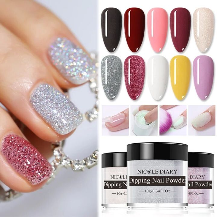 NICOLE%20DIARY%20Color%20Dipping%20Nail%20Powder%20Natural%20Dry%20No%20Lamp%20Cure%20Art%20Decoration%20Pigment%20Dust%20Gel%20Glitter%20French%20Acrylic%20Nail%20DIY%20-%20Image%204