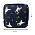 Tampon Storage Bag Adorable Cartoon Print Sanitary Napkin Storage Bag Large Capacity Zipper Pouch for Makeup Jewelry More Perfect for Mini Menstrual Product Bag.