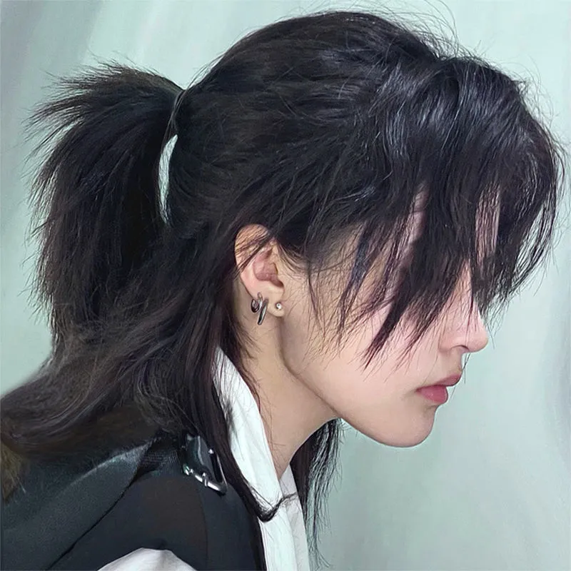 Wolf Tail Wig Men's Short Hair Internet Celebrity Korean Style