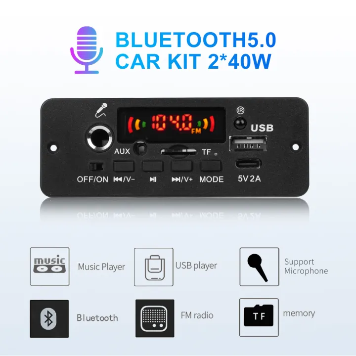40W%2080W%20Amplifier%20DIY%20MP3%20Decoder%20Board%206.5mm%20Microphone%2012V%20Car%20MP3%20Player%20Bluetooth%205.0%20FM%20Radio%20TF%20AUX%20USB%20Handsfree%20Record%20-%20Image%204