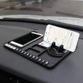 Car Dashboard Multifunctional Non Slip Anti Skid PVC Pad Mat with Mount Phone Holder Stand Parking Numbers for Coins Keys. 