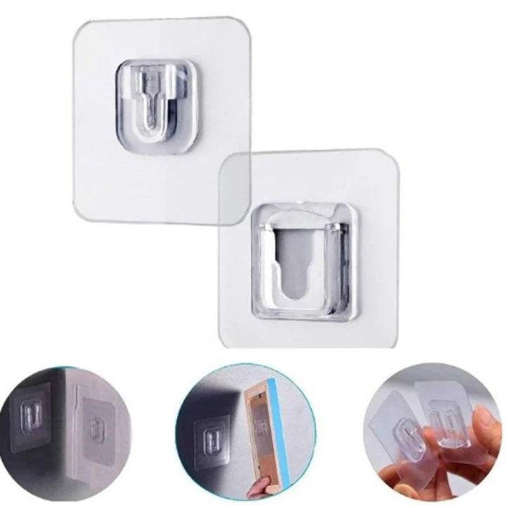 10Pair Double Sided Wall Adhesive Hook Socket Holder Cable Storage Plug