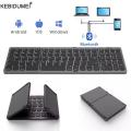 Foldable Wireless Bluetooth Keyboard Rechargeable Folding Keyboard For IPAD Mobile Tablet Notebook Office Mini Wireless keyboard.