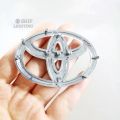 1 x ABS Gold TOYOTA Logo Car Auto Steering Wheel Emblem Badge Sticker Decal Replacement For TOYOTA. 