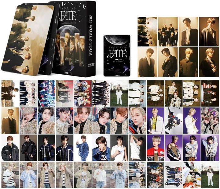LzStop Kpop ENHYPEN Lomo Cards 55pcs ENHYPEN FATE New Album Photocards ENHYPEN Mini Lomo Postcards for Fans Gift (World Tour FATE)