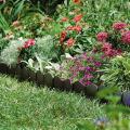 Garden Lawn Edging - 20 Pack Landscape Border Flexible Interlocking Edging Plastic Palisade Fence DIY Decorative.