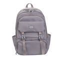 2024 New Oxford Cloth Backpack Korean Version Solid Color Middle School and High School Student Bag Large Capacity Simple Style Backpack Trend.
