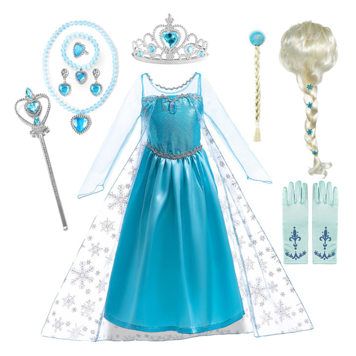 Elsa%20Dress%20for%20Girls%20Elsa%20Costume%20Snow%20Queen%20Anna%20Dress%20Cosplay%20Birthday%20Party%20Children%20Kids%202024%20Carnival%20Girl%20Frozen%20Costume%20-%20Image%205