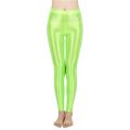 CKAHSBI Spandex Black White Women Satin Glossy Leggings Shiny Neon High Waist Stretch Workout Fitness Tights Fitness Trousers. 
