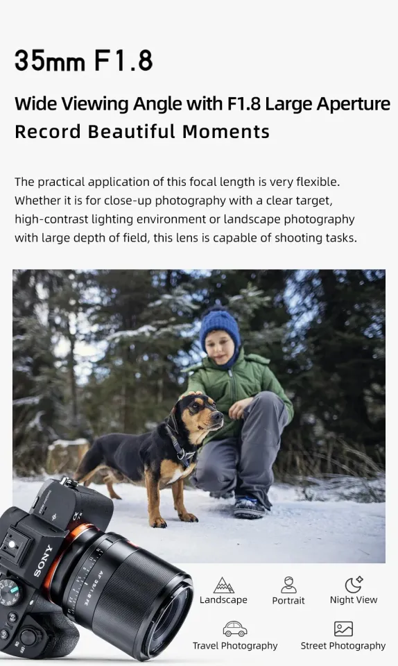 VILTROX 35mm AF/MF Full Frame Lens for Nikon Z6Ⅲ A6500 A6700