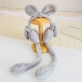 Gift Cute Rabbit Moving Earmuffs Earmuff Earflap Winter Warm Plush Moving Hat Headwear Earwarmer. 
