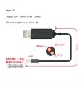 USB Power Boost Line DC 5V To DV 9V / 12V Step Up Module USB Converter Adapter Cable 2.1x5.5mm Plug for Arduino WIFI. 