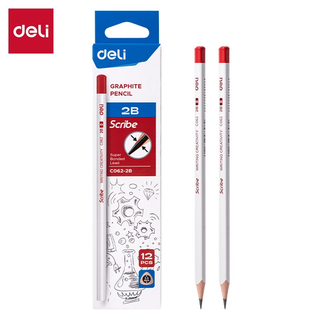 Deli EC062-2B Graphite Pencil 12 Pcs 2B
