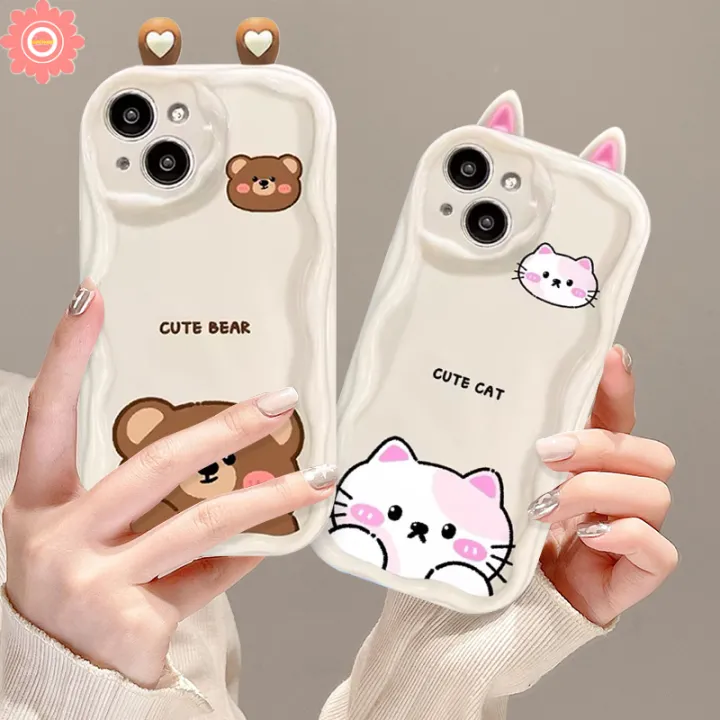 Sweet%20Cute%20Cartoon%203D%20Doll%20Cat%20Bear%20Frog%20Phone%20Case%20Compatible%20for%20IPhone%207Plus%20XR%2013%2015%2011%2014%2012%20Pro%20Max%208%206%207%206S%20Plus%20X%20XS%20MAX%20SE%202020%20Lovely%20Animals%20Wavy%20Curved%20Edge%20Couples%20Soft%20Cover%20-%20Image%207