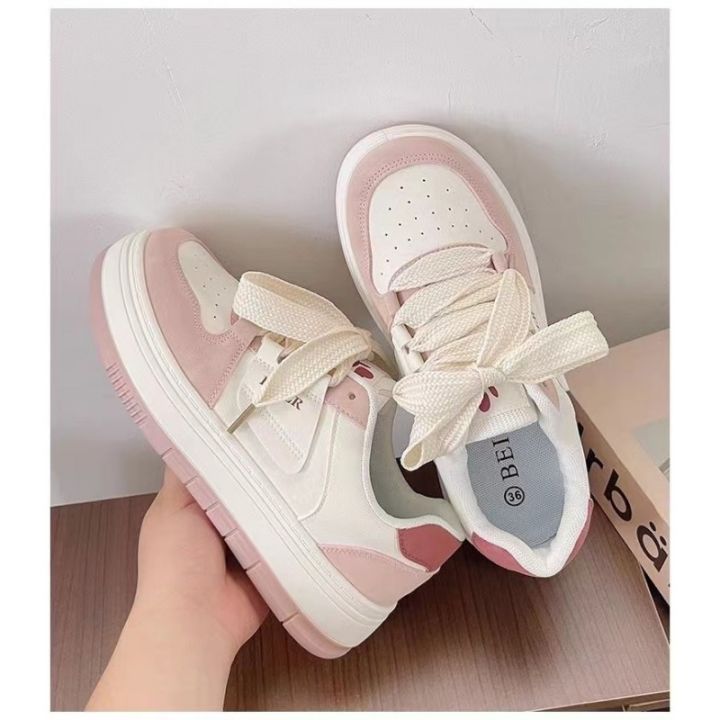 Kawaii%20Canvas%20Casual%20Sneakers%20for%20Women,%20Comfortable%20Knitted%20Upper,%20PVC%20Outsole,%20Size%2036-40,%20Pink%20and%20White%20-%20Image%209