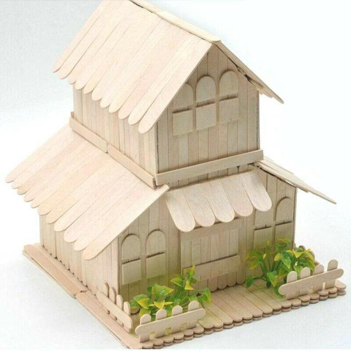 Jumbo Wood 100 Pcs Big Size Popsicle Sticks 5.9 inch Length, Craft DIY Natural Tools Ice Cream Paddles