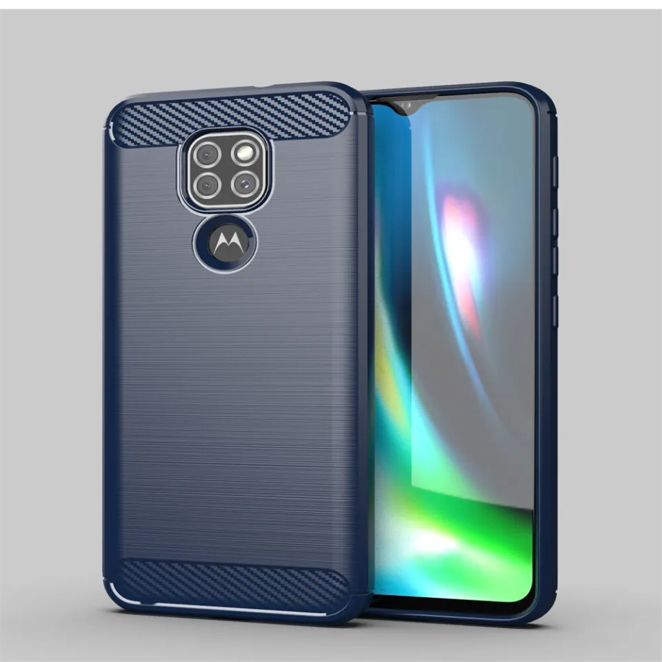 Leweisi Carbon Fiber Bumper Phone Case For Motorola Moto G9 G9
