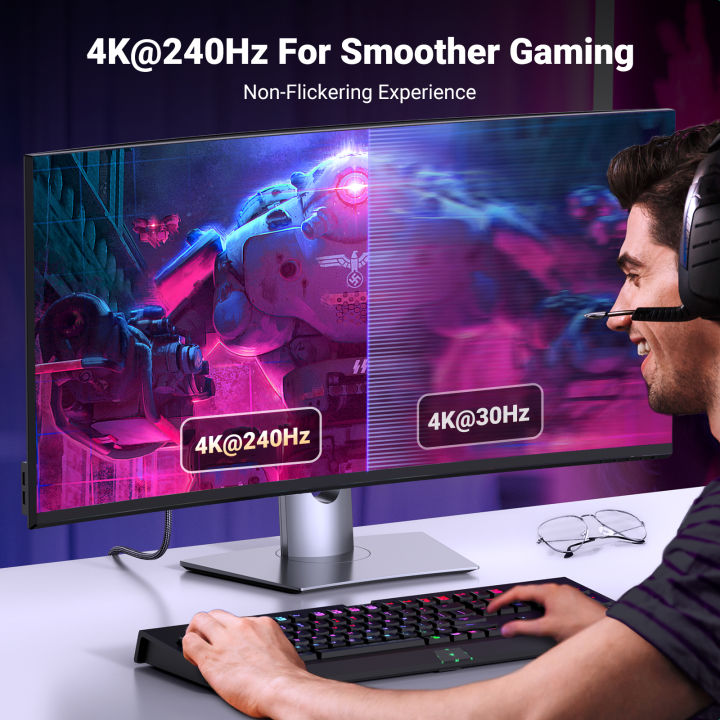 UGREEN%20DP%20to%20HDMI%202.1%208K%204KCable%2060Hz%20240Hz%20Display%20Port%20Zinc%20Alloy%20Shell%20with%20Braided%20Mesh%20Black%20%20for%20Monitor%20HDTV%20Projector%20Laptop%20Desktop%20Computer%20Graphics%20Card%EF%BC%8CDell,%20Lenovo,%20HP(DP%20input%20and%20HDMI%20output)%20-%20Image%208