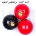 M4-M16 Black Red Round Ball Resin Ball Knobs Bakelite Lever Knob Grip Handles Of Furniture Or Machine Tool Replacement.