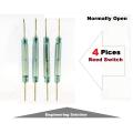 Reed Switch-Tone Round Leads Green Glass Tube NO Reed Switch 28mm.